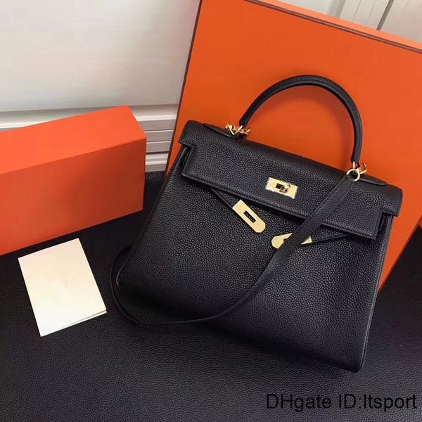 

2021 big brand totes shoulder bags with lock luxuryss women lady cowhide genuine leather fashion handbag factory wholesale 35cm 30cm 25cm