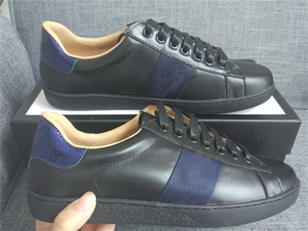 

mens womens shoes sneakers loafers designer luxury white embroidery bee tiger head snake fruit dog casual flat presto trainers cs07, Black