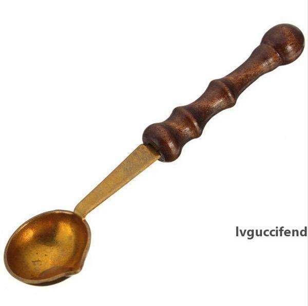 

wood handle scoop vintage stamp sealing wax spoon anti diy candle fittings spoons yth1484