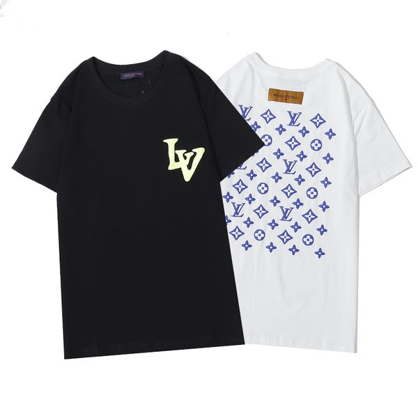 

19ss famous mens t shirt polos men women couples casual short sleeve mens round neck stylist tees 4 colors y4, Gray