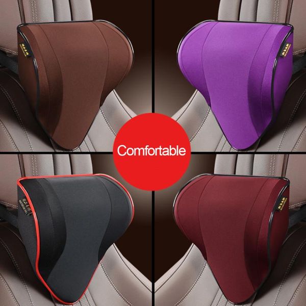 

jinserta 3d breathable car seat back neck pillow memory foam cuhions headrest lumbar support travel pillow for car office chairs