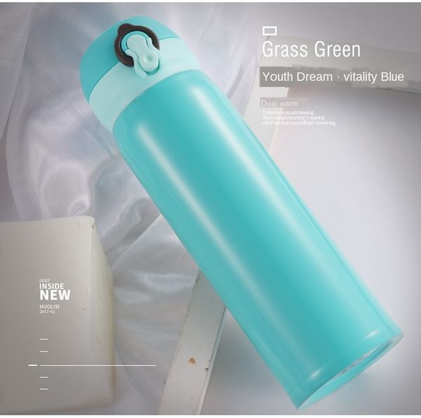 

stainless steel vacuum insulation thermos thermos bouncing cover insulation cup outdoor convenient gift bouncing cup