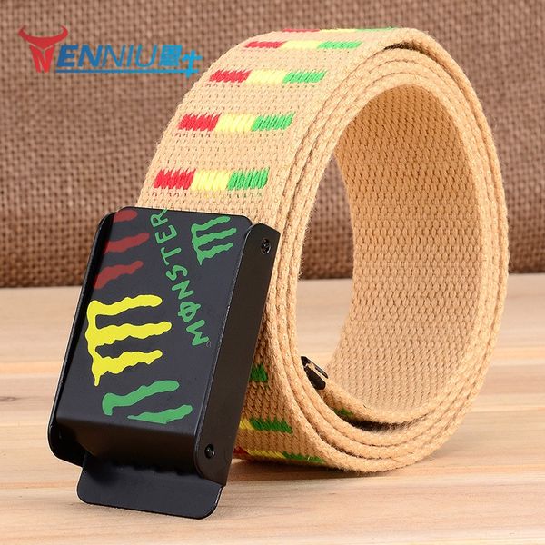 

enniu claw mark wolverine black belt male marvel same canvas student automatic buckle canvas belt