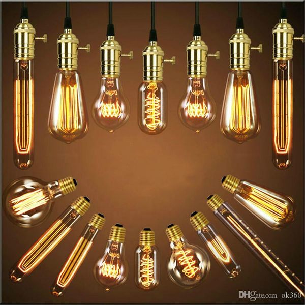 

antique retro vintage 40w 220v edison bulb e27 incandescent bulbs squirrel-cage filament light bulb edison lamps