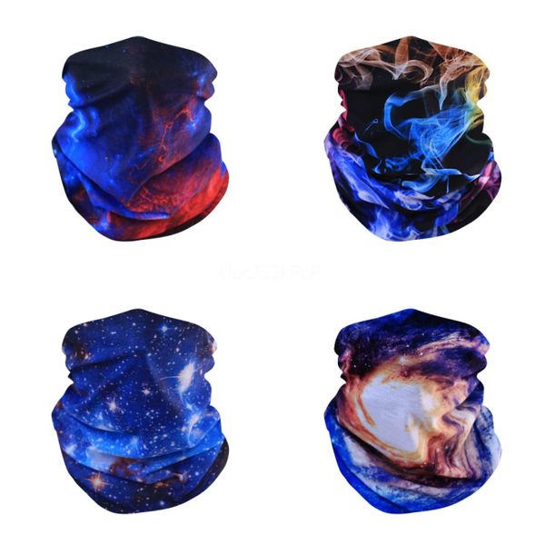 

new starry sky cycling scarf print hairband mask outdoor face scarf headband light breathable edc soft magic headwear k95 #497#903, Black