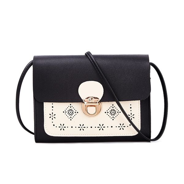 

women's bag women's laser varved crossbody square sling bag new style laser varved lock phone bag