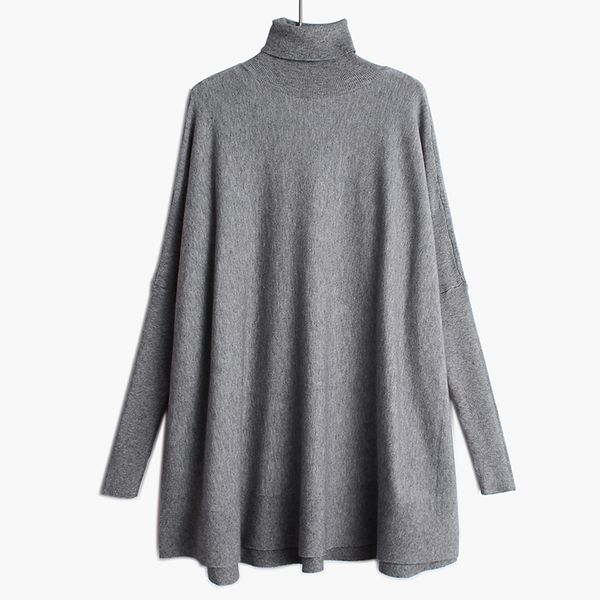 

oversized knitting sweater loose fit turtleneck long sleeve women pullovers new fashion tide spring autumn 2020, White;black