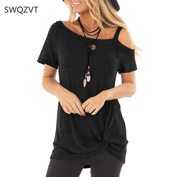 

2020 new women t-shirt spring summer casual short sleeve off shoulder ladies tees fashion female clothing women t shirt cx200709, White