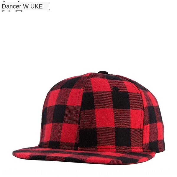 

dancer's new fashion cotton cloth black red cap hat baseball hat plaid hip-hop baseball cap, Blue;gray