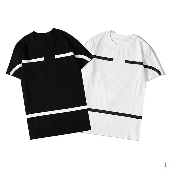 

20ss mens fashion t shirts street style black white colors t shirt for spring summer casual tees asian size s-2xl, White;black