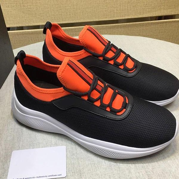 

lightweight mesh and neoprene sneakers mens shoes new arrival comfortable footwears vintage lace -up low men shoes sale drop ship, Black