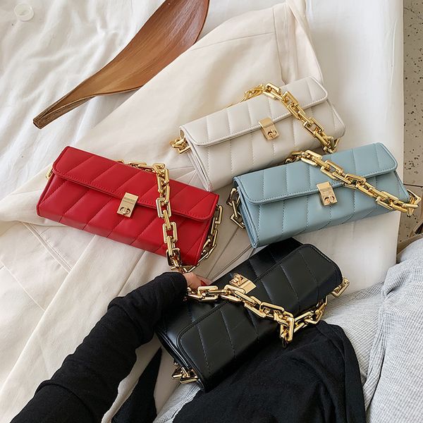 

chain pu leather armpit bag for women 2020 fashion shoulder bags lady handbags and purses female hand bag simple style