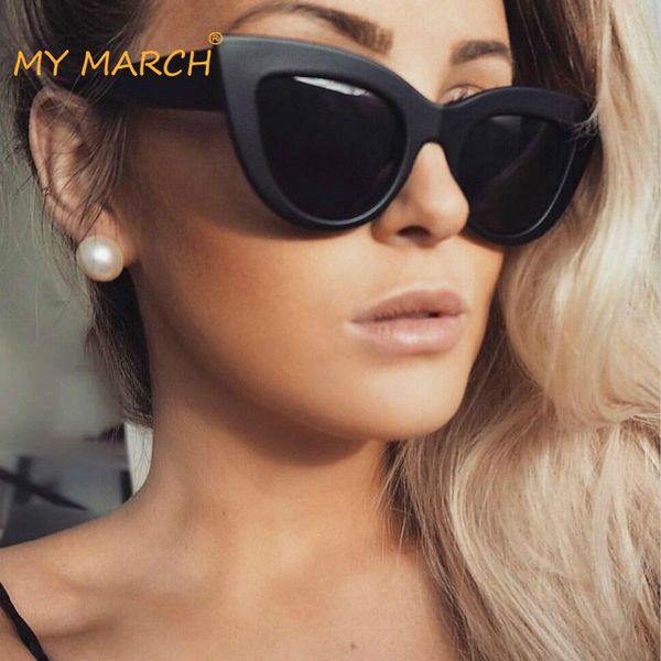 

sunglasses 2021 women cat eye mablack brand designer cateye sun glasses for female goggles uv400, White;black