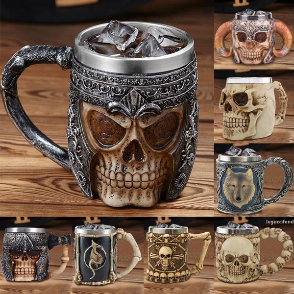 

2019 new style 3d skull shape cup game of thrones coffee beer cup mug 13oz gift for boyfriend t200506