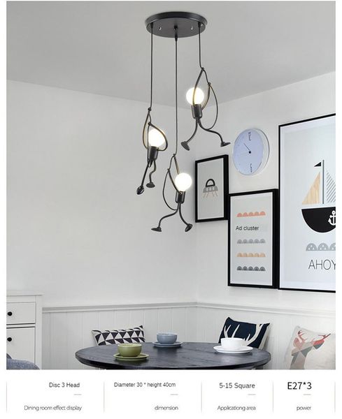 

creative swing villain chandelier iron art retro restaurant clothing coffee shop showcase modern creative swing villain chandelier