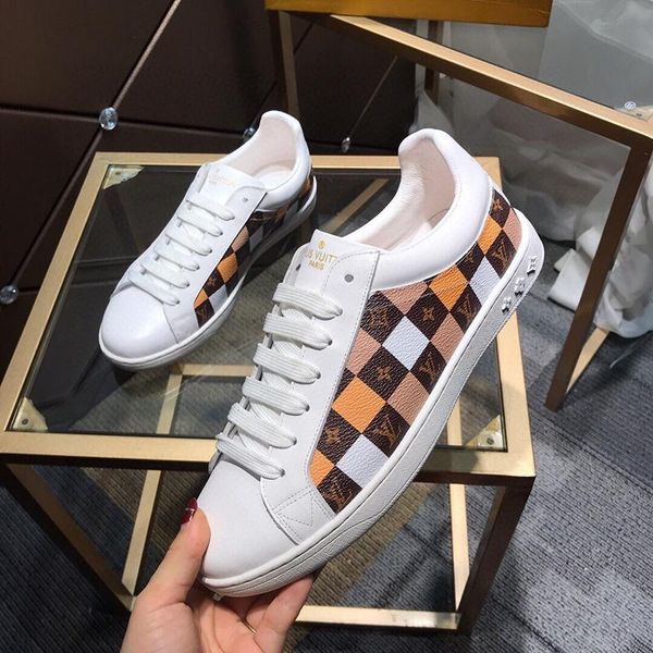 

2021-2020g new luxury design leather rubber bottom sneakers all -match breathable mens casual shoes mens banquet shoes size :38, Black