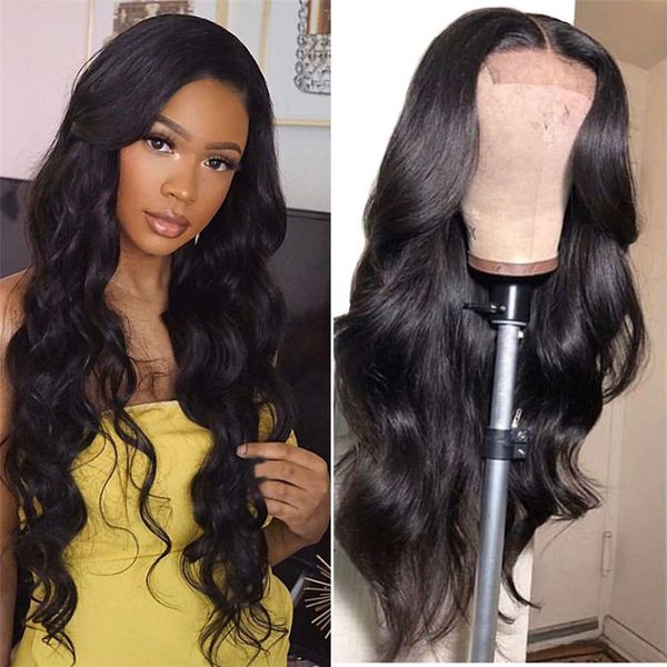 

lace front human hair wigs for black women lace frontal wig 150 density lace front wig remy 13x4 brazilian body wave wig, Black;brown