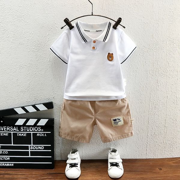 

zobyi male boy summer short sleeve fashion baby summer short sleeve suit 2 children 5-7 years old baby pure cotton male two-piece suit fashi