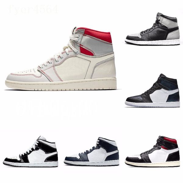 

new 1s high 3 shattered og bred toe banned game royal shoes men 1s shadow sneakers with box j#08-040