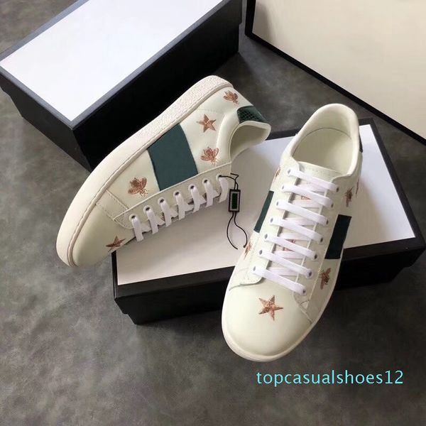 

white women casual shoes mens designer luxury shoes sneakers genuine leather embroidery classic trainers python embroidered sneakers t12, Black