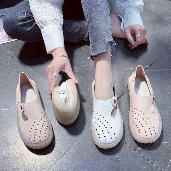 

shallow mouth white sneakers shoes female footwear round toe soft dress small casual summer breathable new pu solid flat, Black