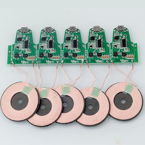 

diy dc 5v qi wireless charging pcba circuit board + coil receiver charger module for all smart phone