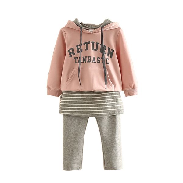 

children clothing set girls clothes hoodies+pants 2pcs set kids tracksuit spring autumn sport suit, White