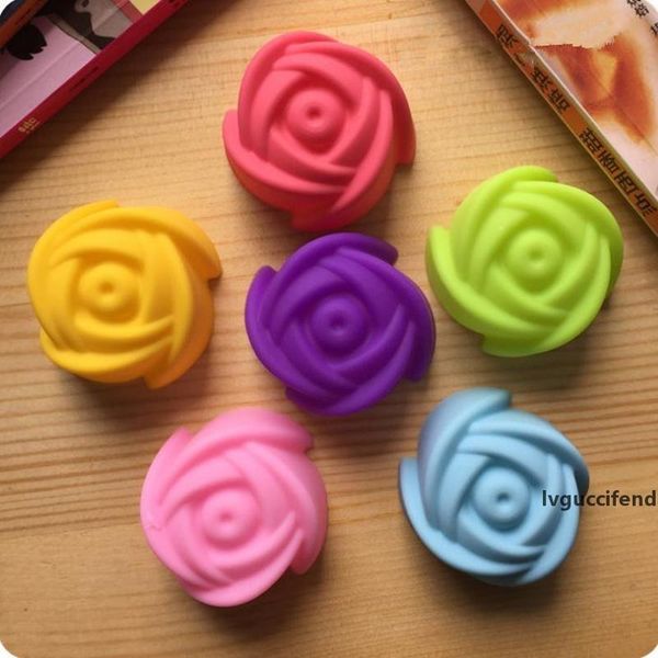 

diameter 5cm silicone cupcake cases rose shaped cake baking molds cup set kitchen craft tool bakeware pastry tools cake mold