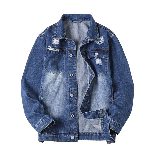 

autumn plus denim jacket men's loose fashion large size men's jacket, Black;brown