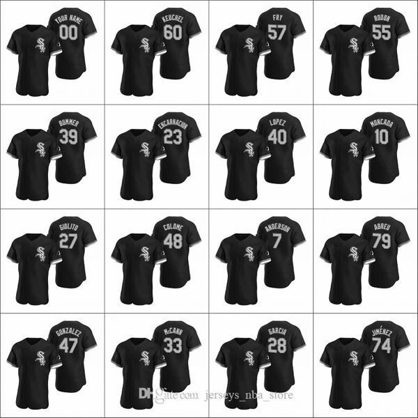 

chicago white sox men #10 yoan moncada 74 eloy jimenez 7 tim anderson women youth custom black authentic 2020 alternate jersey 09, Blue;black