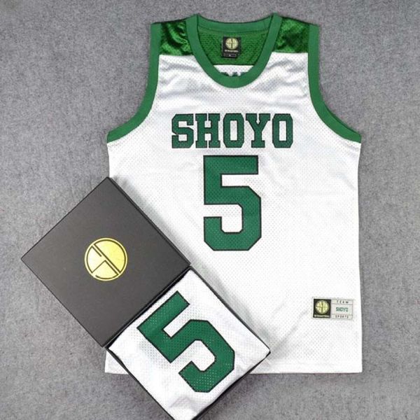 

slam dunk shoyo high school #5 toru hanagata cosplay vest sd basketball jersey, Gray