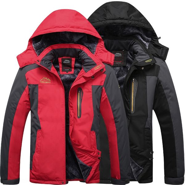 

leo8t winter outdoor jacket large size men's fishing coat outdoor fishing clothing windproof cold-resistant fleece thickened mountainee, Blue;black