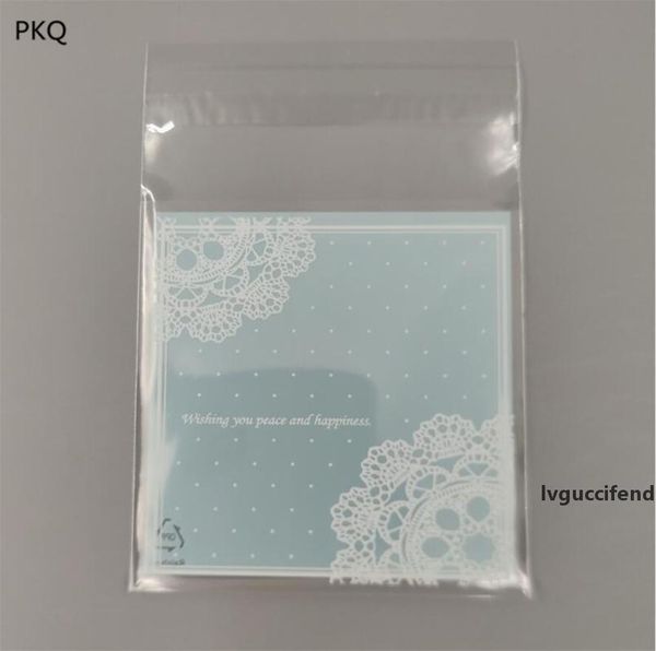 

100pcs plastic bag wedding birthday party favors cookie candy gift packaging bags opp self adhesive pouch bags 10x10cm