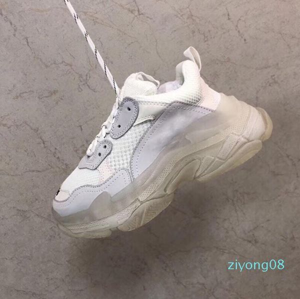 

paris 2020 crystal bottom triple-s casual luxury dad shoes platform triple s sneakers for men women vintage kanye old grandpa trainer z08