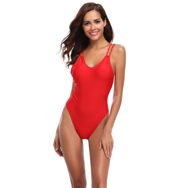 

2020 one piece swimsuits female shoulder solid women swimwear push up bathing suits bodysuits beach wear ruffle monokini, White;black