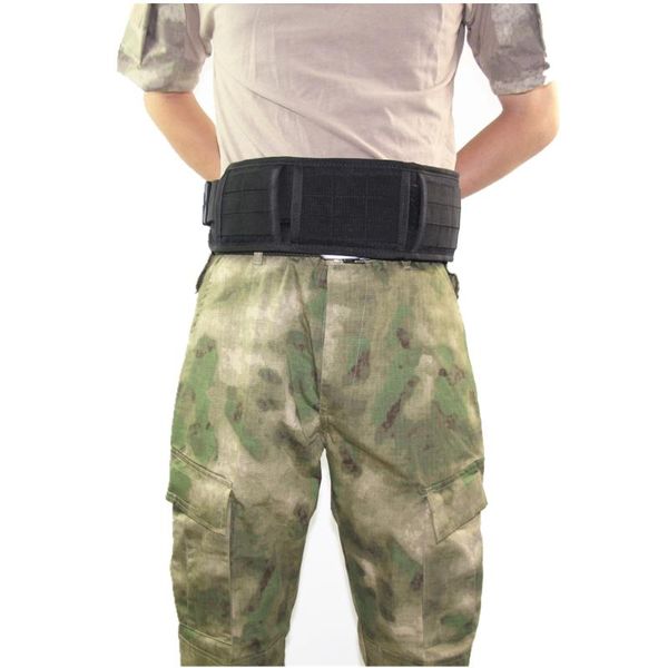 

waist support army tactical cummerbunds molle belt nylon combat for wargame cs equipment belts, Black;gray