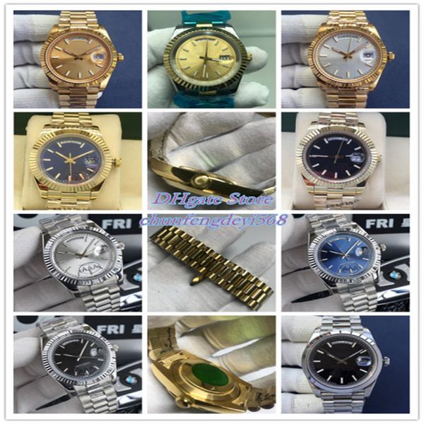 

14 colors men's luxury watches 41mm 228239 asian 2813 automatic black dial mens wristwatches silver case stainless steel band high qual, Slivery;brown