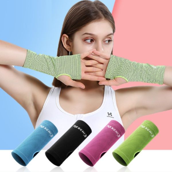

wrist support elastic wristband gym fitness gear power weightlifting training wraps for running tennis brace protector, Black;red