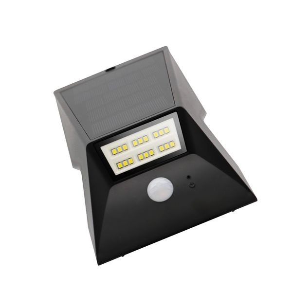 

solar motion sensor lights outdoor night security wall light with[ip65 waterproof] for front door back yard garden fence deck