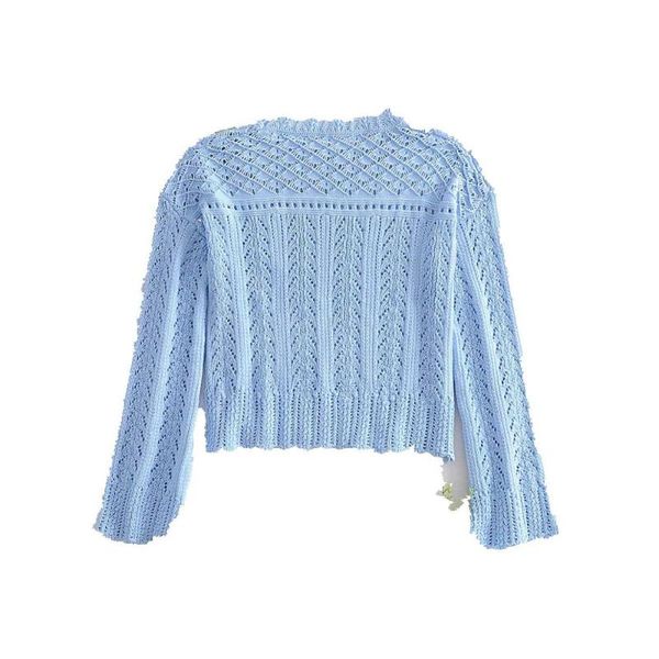 

women's sweaters 2021 women mesh hollow out solid color knitting female o neck long sleeve pullovers casual loose jumpers s336, White;black