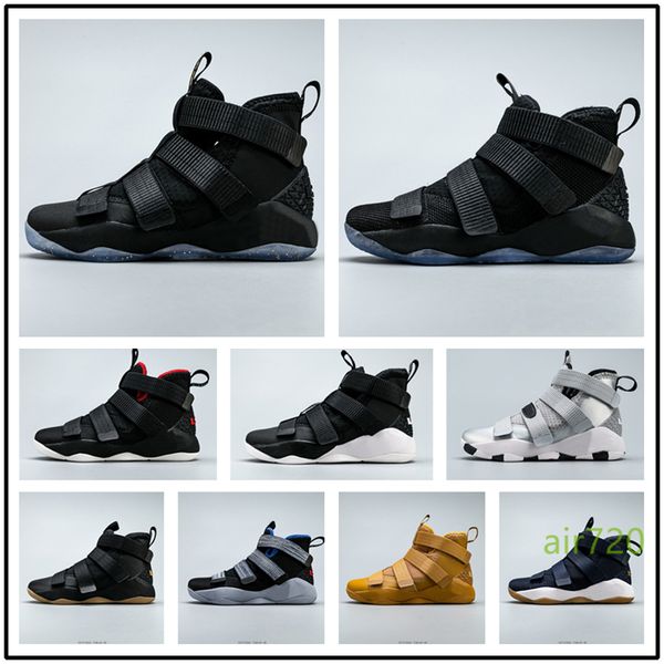 

jls11a 2020 men basketball shoes james soldier lbj11 navy bluelebron james soldier lbj11 lbj 11 black/red/white sneakers 40-46