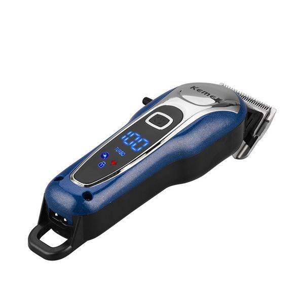 

kemei km 1995 professional hair clipper men cordless hair trimmer stainless steel cutter blade lcd display hair cutting machine ddroi
