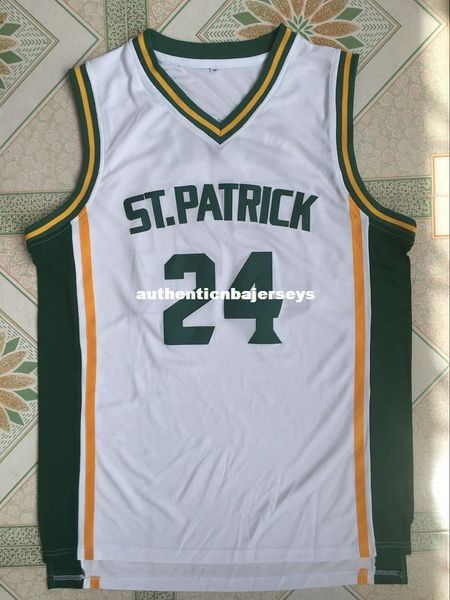 

24 st. patrick high school white basketball jersey sewn shirt any size xxs-xxl xs-6xl vest jerseys, Gray