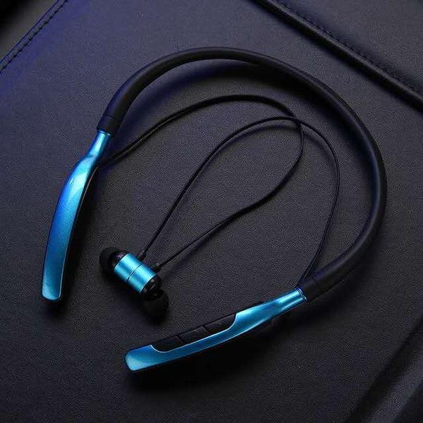 

new st168 wireless bluetooth bluetooth neck hangs a neck movement type magnetic absorption headphones can insert card recording calls