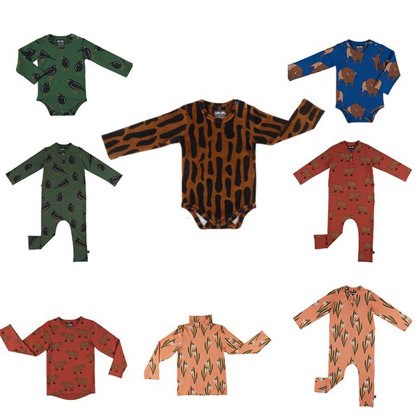 

детские bodysuits 2019 carlijnq brand new autumn младенческая ребёнки мальчики печать одежда с длинным рукавом для новорожденных детская оде, Blue