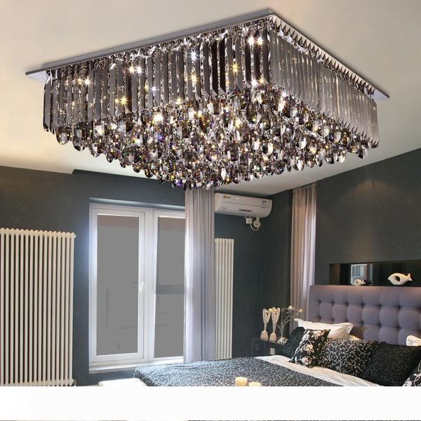 

fashion pendant lamp crystal square led ceiling lights mordern creative chandeliers lighting dimmable indoor led ceiling lamp