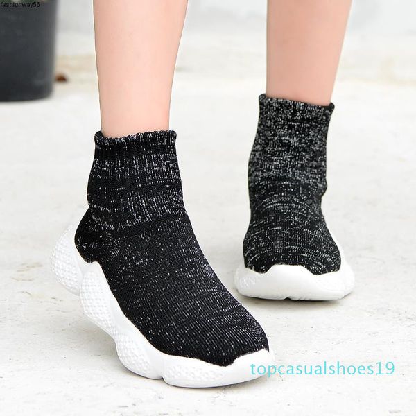 

mesh children shoes breathable for kids lightweight socks sneakers girls boys anti-slippery shoes fashion kids boys t19, Black