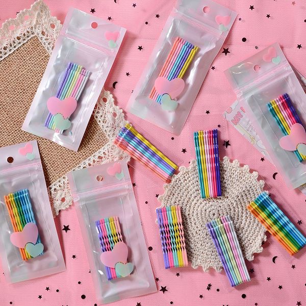 

26q5i macaron metal hair accessories korean children's ins hairpin headwear candy hairpin bb candy headdress headdress clip internet ce, Slivery;white