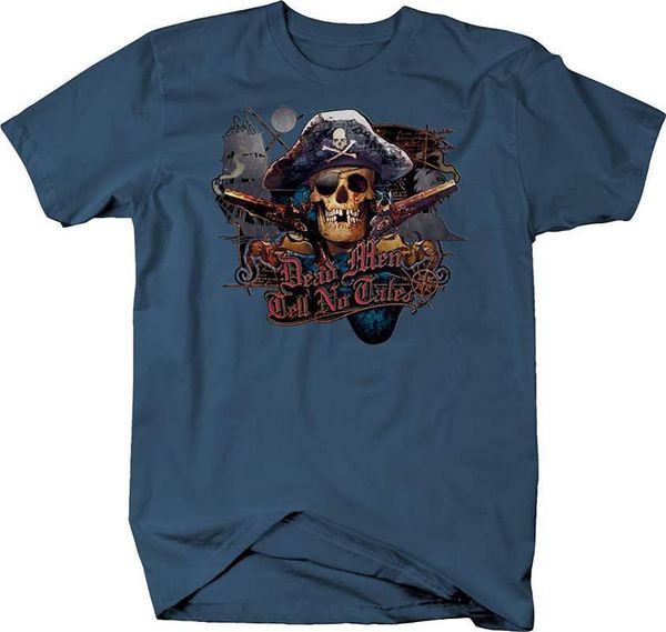 

pirate skull dead men tell no tales compass ship map tshirt, White;black
