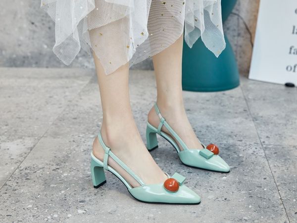 

sandalias mujer 2020 female sandals korean fashion pointed high heels sweet shallow women's shoes, Black